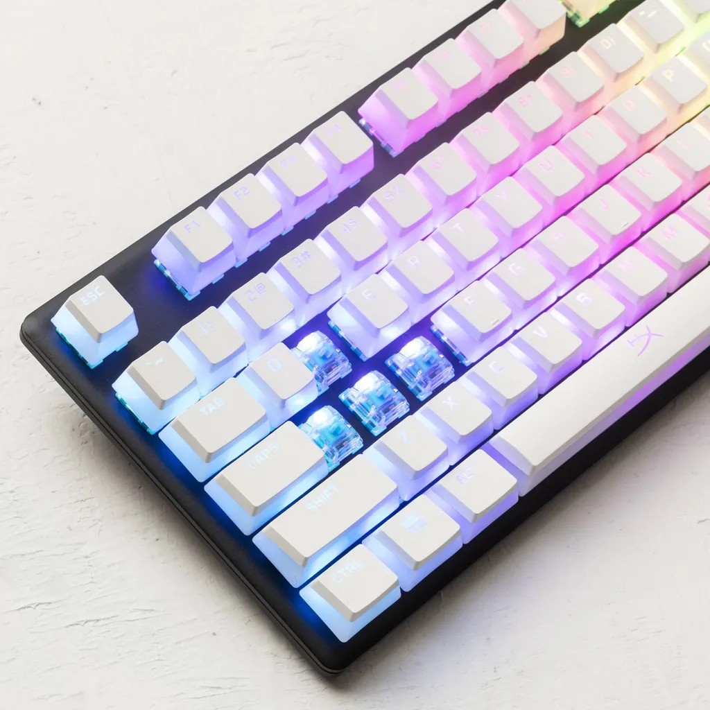 Touches PBT HyperX Pudding Blanc pour Customiser son Clavier Gamer