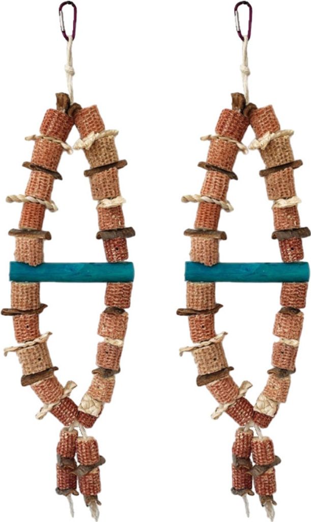 2PCS große natürliche hölzerne Maiskolben Vogel Kauspielzeug, Papagei Käfig beißen Spielzeug, Anzüge für Papageien Sittiche Sittiche Aras Af...