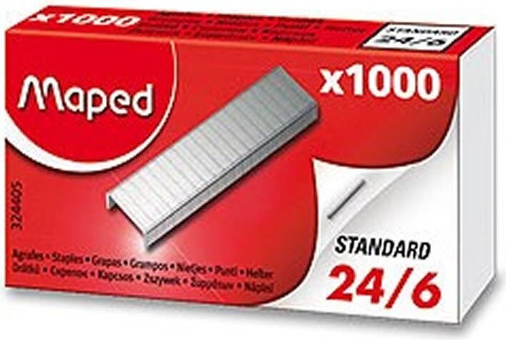 Maped Heftklammern 24/6, verzinkt, Kleinpackung Zdjęcie produktu 