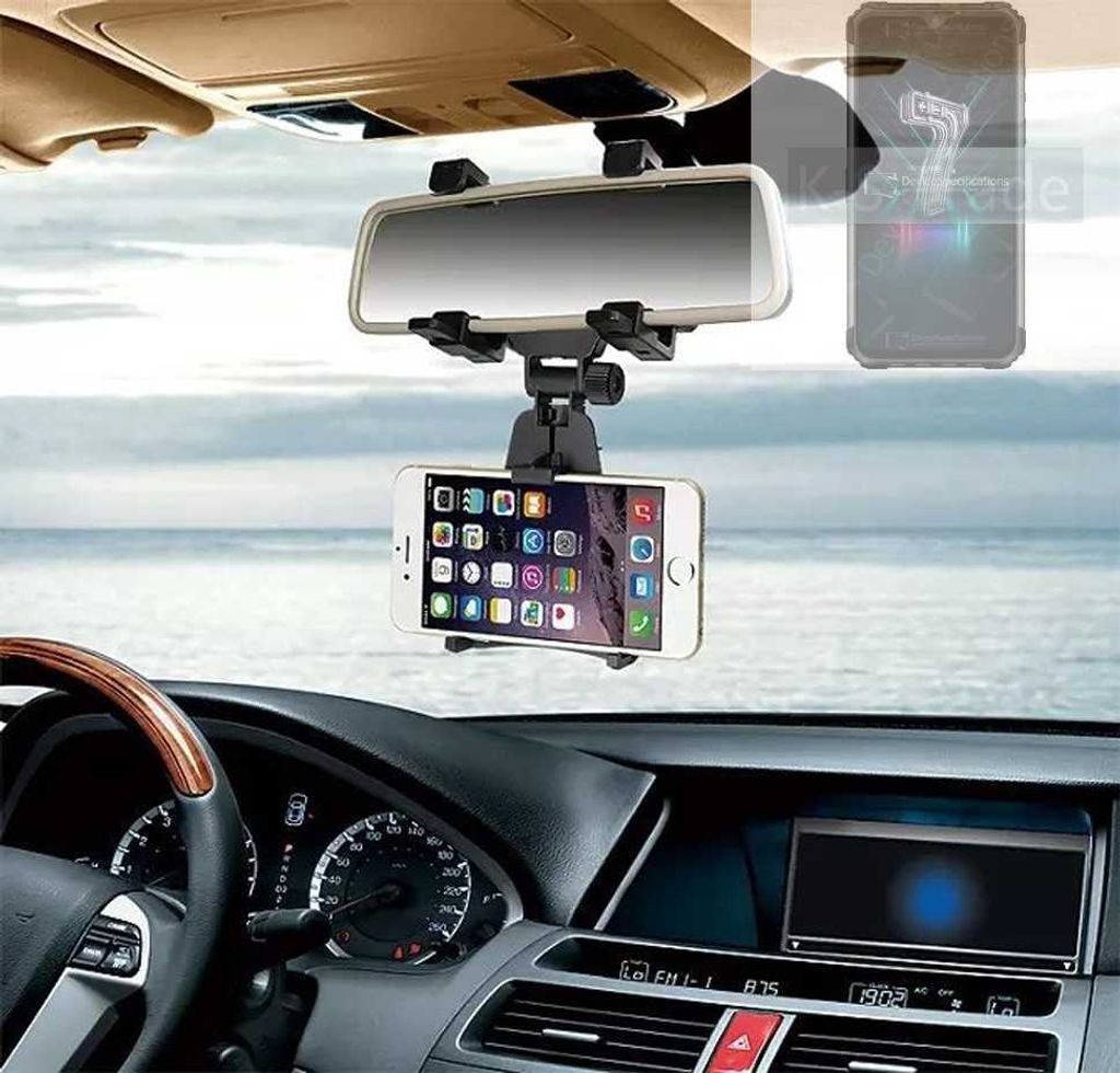 K-S-Trade Smartphone Halterung kompatibel mit Ulefone Armor 7 Rückspiegel Halterung schwarz Auto Halterung KFZ Halter