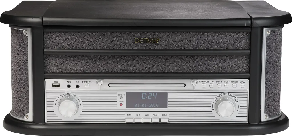 Denver MRD-51 Radio DAB avec Tourne-disque, Lecteur CD et Enceintes