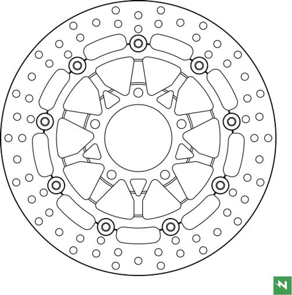 Disque de frein DF5335EFC flottant 320mm : éliminez les vibrations moto