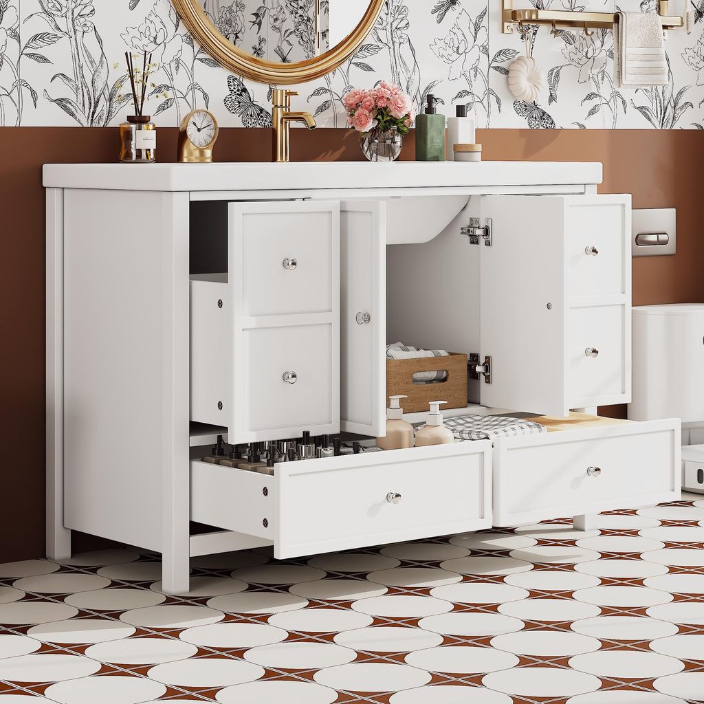 Meuble de salle de bains Merax avec lavabo, meuble-lavabo Image du produit 