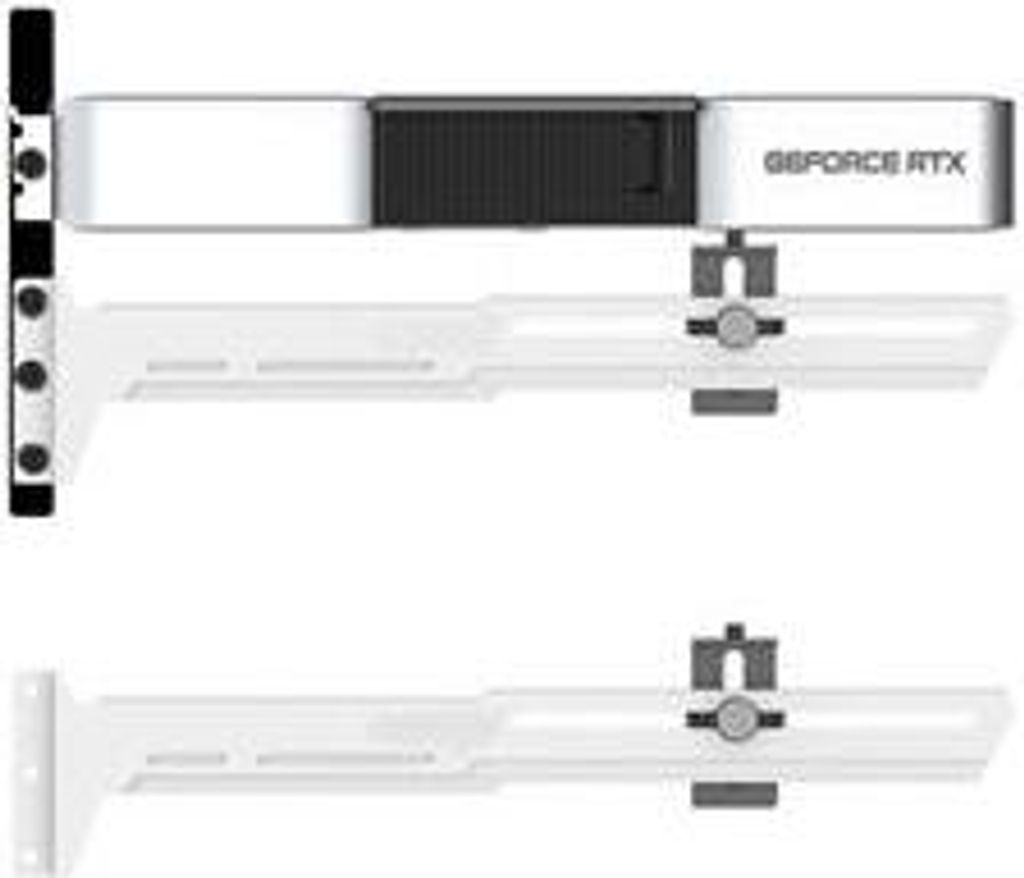 1stCOOL GPU Holder - verstellbarer weißer VGA-Halter aus Metall