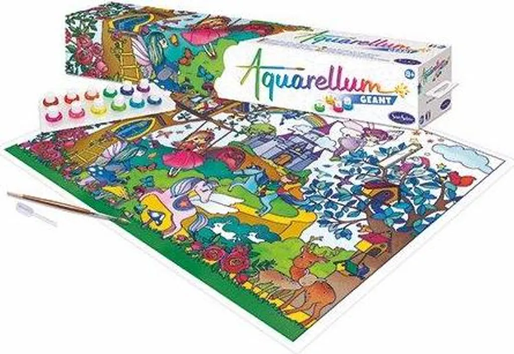 Peinture facile Aquarellum Monde Féerique : poster artistique sans tache