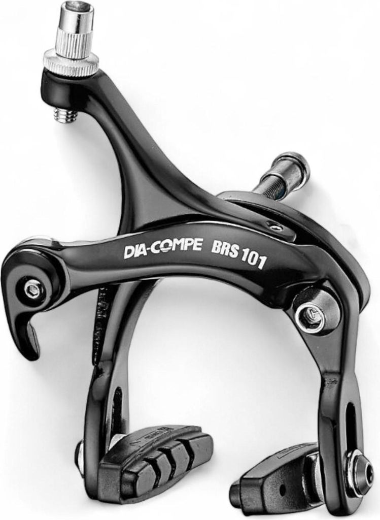 Rennrad Singlespeed Seitenzug-Bremse Aluminium kaltgeschmiedet hinten Schwarz