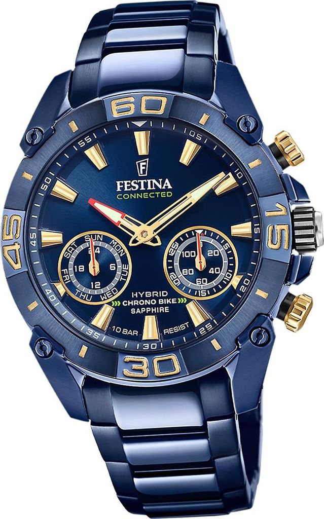 Festina Herrenuhr Chrono Bike Armbanduhr Edelstahl dunkelblau D2UF20547/2