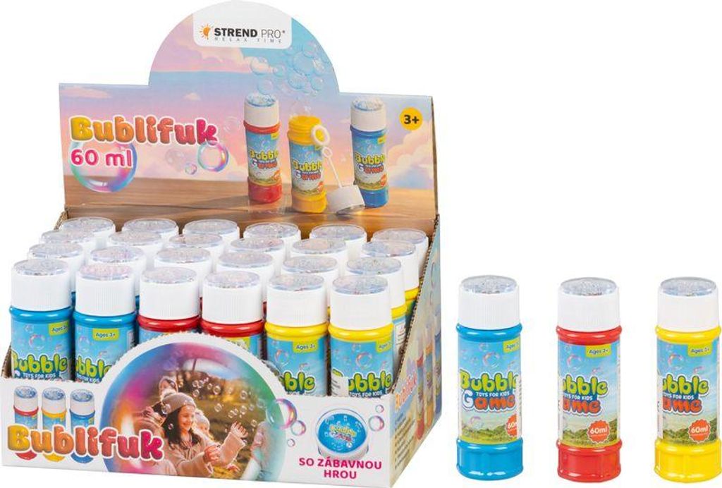 Zestaw do dmuchania baniek mydlanych Strend Pro, z zabawką, Zdjęcie produktu 