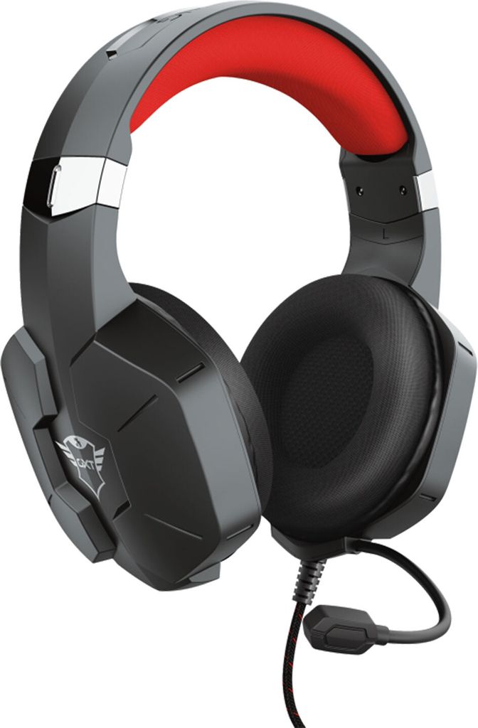 Trust GXT 323 Carus Casque filaire Gaming Noir, Rouge Image du produit 