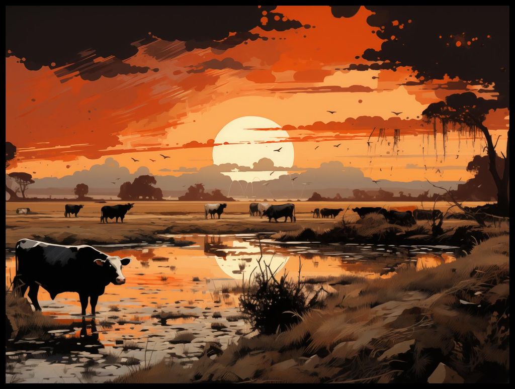 Plakat 100x75cm Abendpastoral