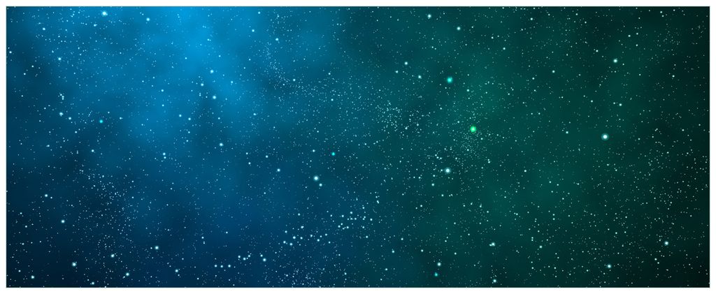 Wallario Premium Glasbild, freischwebende Optik, kräftige Farben, Größe 125 x 50 cm Motiv Sternenhimmel - Milchstraße und Sterne bei Nacht