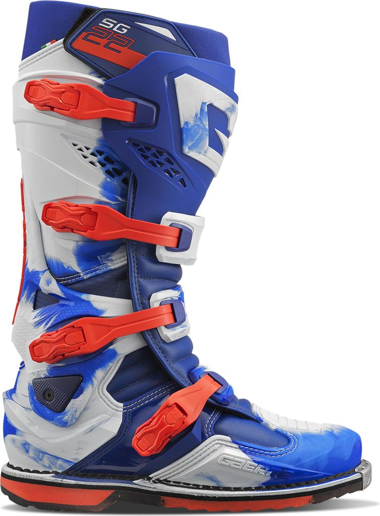 Gaerne SG22 Motocross Stiefel, blau/weiß/rot, 46