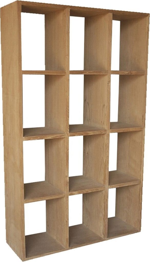 Teako Design Raumteiler Regal Furudal Teakholz Massiv 200x120x40cm