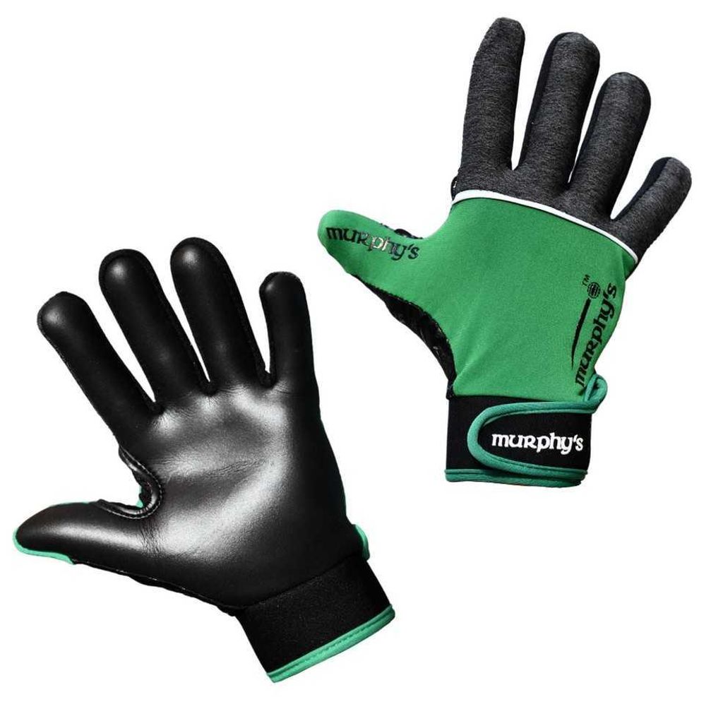 Murphys - Kinder Gaelic Football Handschuhe "V2" - Latex RD3441 (5) (Grau/Grün/Weiß)