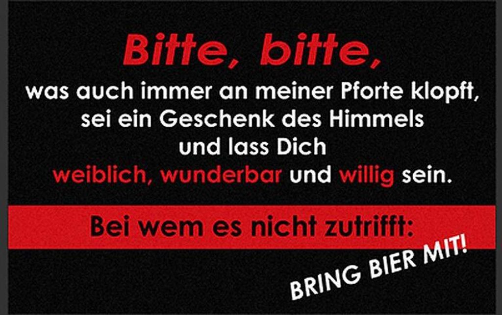 Fußmatte Bitte Bitte Weiblich Wunderbar & Willig