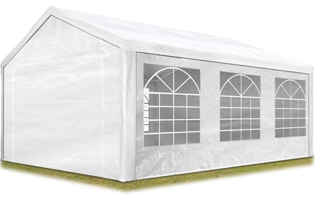 TOOLPORT Partyzelt Pavillon 3x6 m in weiß PE Plane 350 N Produktbild 
