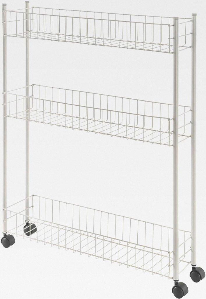 Fino Allzweckwagen, 3 Etagen, Metall, Weiß, 16 x 60 x 72 cm