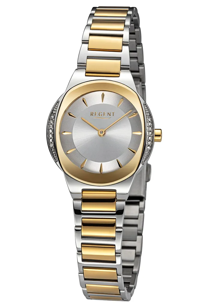 Orologio da donna Regent bracciale in metallo orologio da polso analogico argento oro URF1489