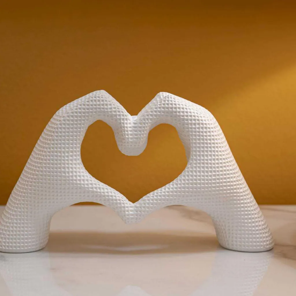 Sculpture Mains Lover Blanche : Art Chic et Durable Mauro Ferretti - 8