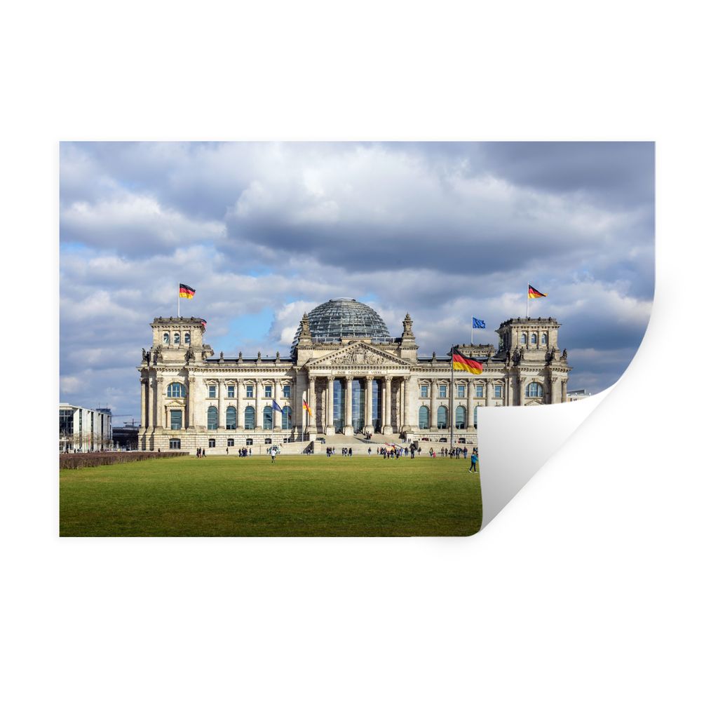 MuchoWow Wandtattoo Wandsticker Wandaufkleber Reichstag - Berlin - Deutschland 30x20 cm Selbstklebend und Repositionierbar - Wierderverwendbar - ...
