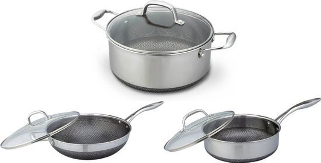 Westinghouse Pfannenset Black Signature (Kochtopf + Bratpfanne ø 24 cm + Wokpfanne ø 32 cm) - Induktion und alle anderen Wärmequellen