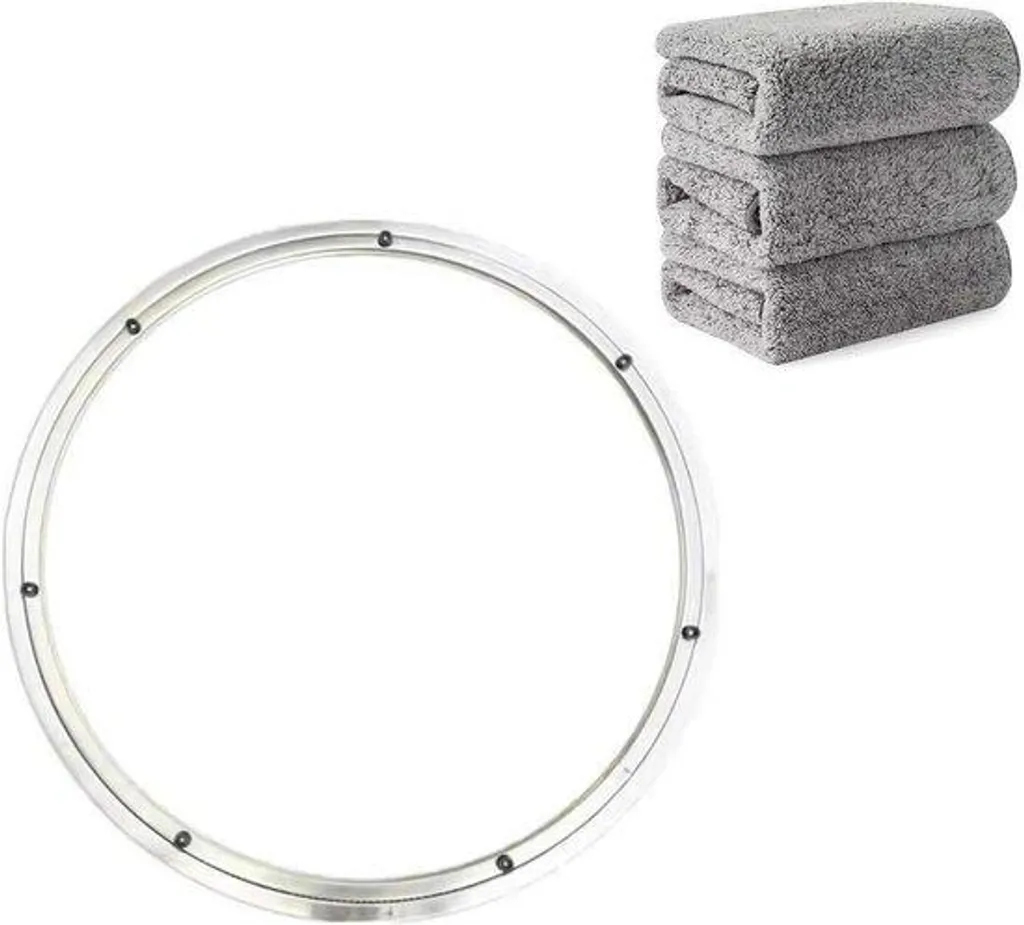Grand plateau tournant de service rond en inox pivotant diamètre 1,40 m