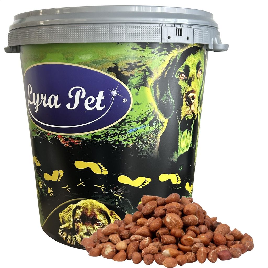 10 kg Lyra Pet® Erdnusskerne mit Haut in 30 L Tonne Produktbild 
