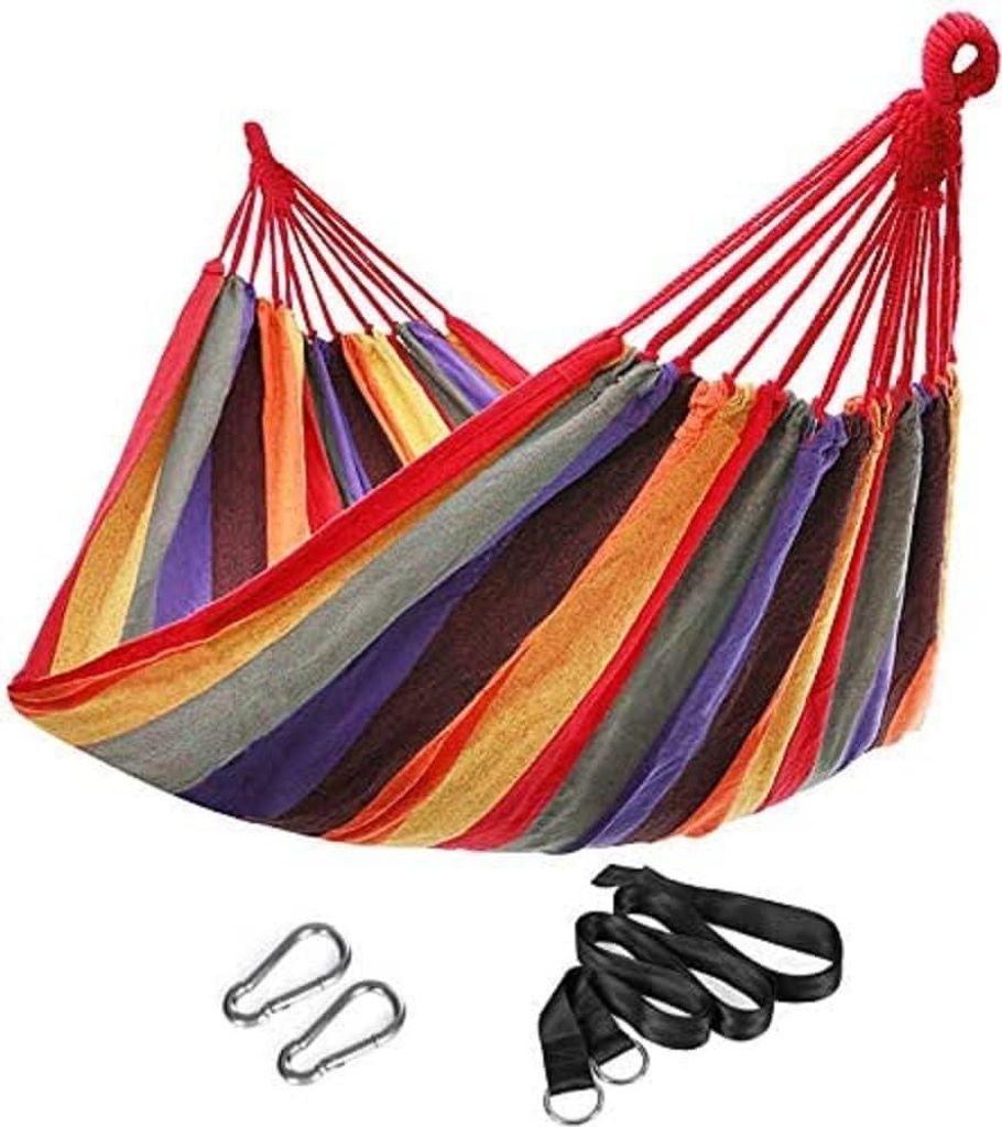 Hängematte für mehrere Personen - 210 x 150 cm - Rheinland - belastbar bis 300 kg - Outdoor Camping - Wandern - Garten - farbenfroh - GDC210 groß