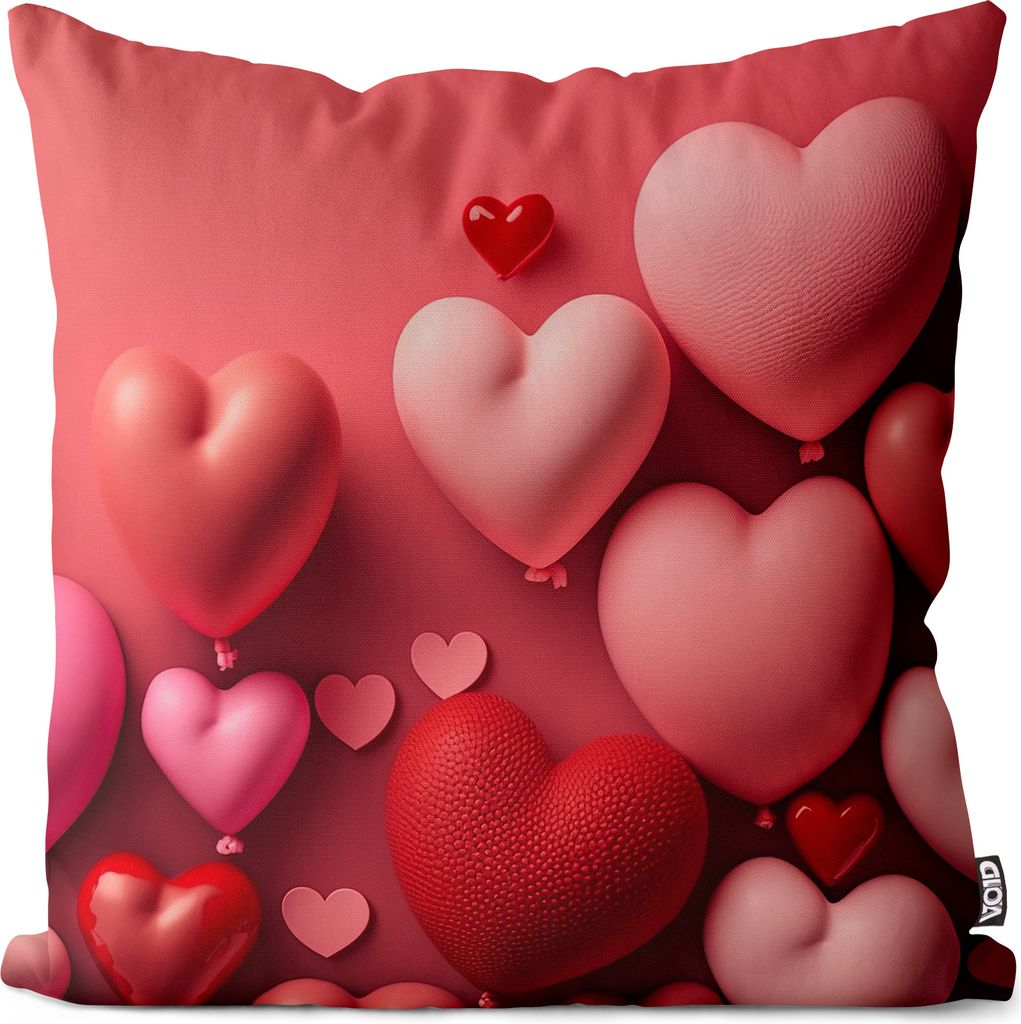 VOID Herzen Liebe Ballons Geburtstag Kissenbezug Kissenhülle Polyester wasserfest Outdoor Indoor