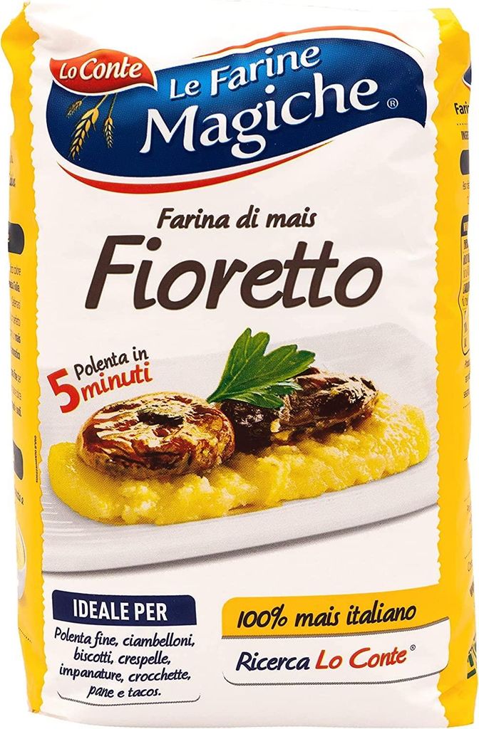3x Lo Conte Le Farine Magiche Mehl Farina Di Mais Fioretto Maismehl für Polenta 1kg