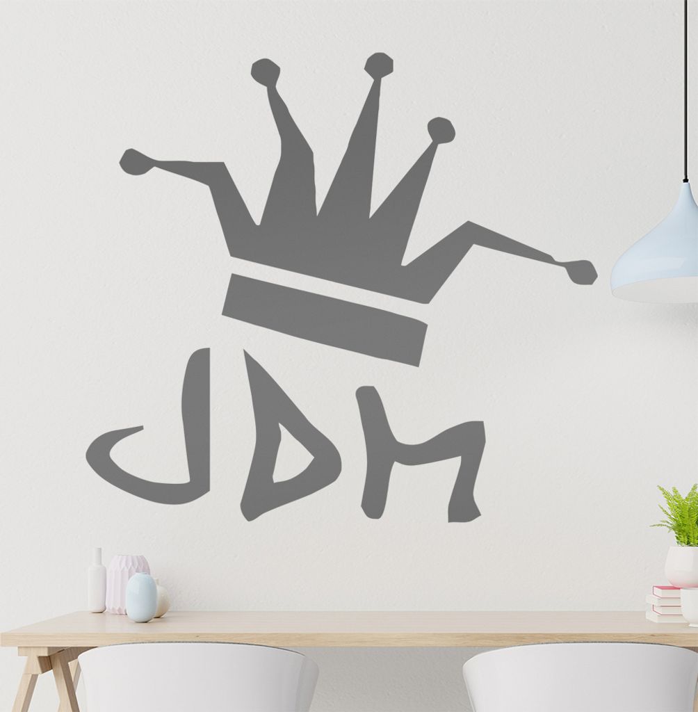 JDM King Wandtattoo in 6 Größen - Wandaufkleber Wall Sticker - Dekoration, Küche, Wohnzimmer, Schlafzimmer, Badezimmer