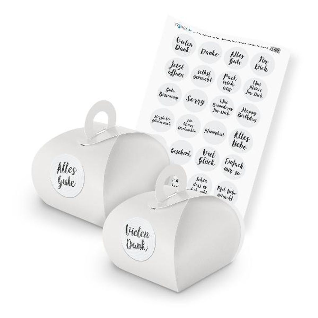 itenga SET Sprüche Vintage Papier Hell unlackiert (Motiv 71) 24x Geschenkschacht