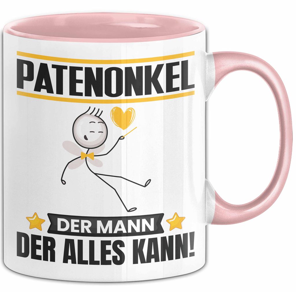Patenonkel Tasse Geschenk für Patenonkel Der Mann Der Alles Kann Geschenkidee zum Geburtstag (Rosa)