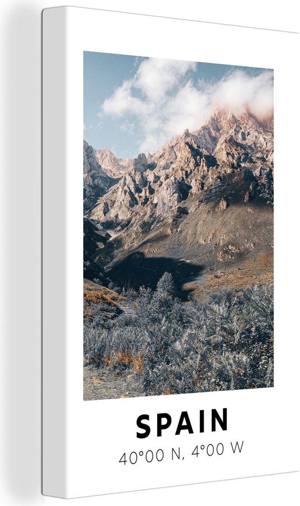 OneMillionCanvasses - Leinwandbilder - 90x140 cm, Spanien - Natur - Berge, Wandbilder Kunstdruck Wanddekoration - Foto auf Leinwand - Gemälde au...