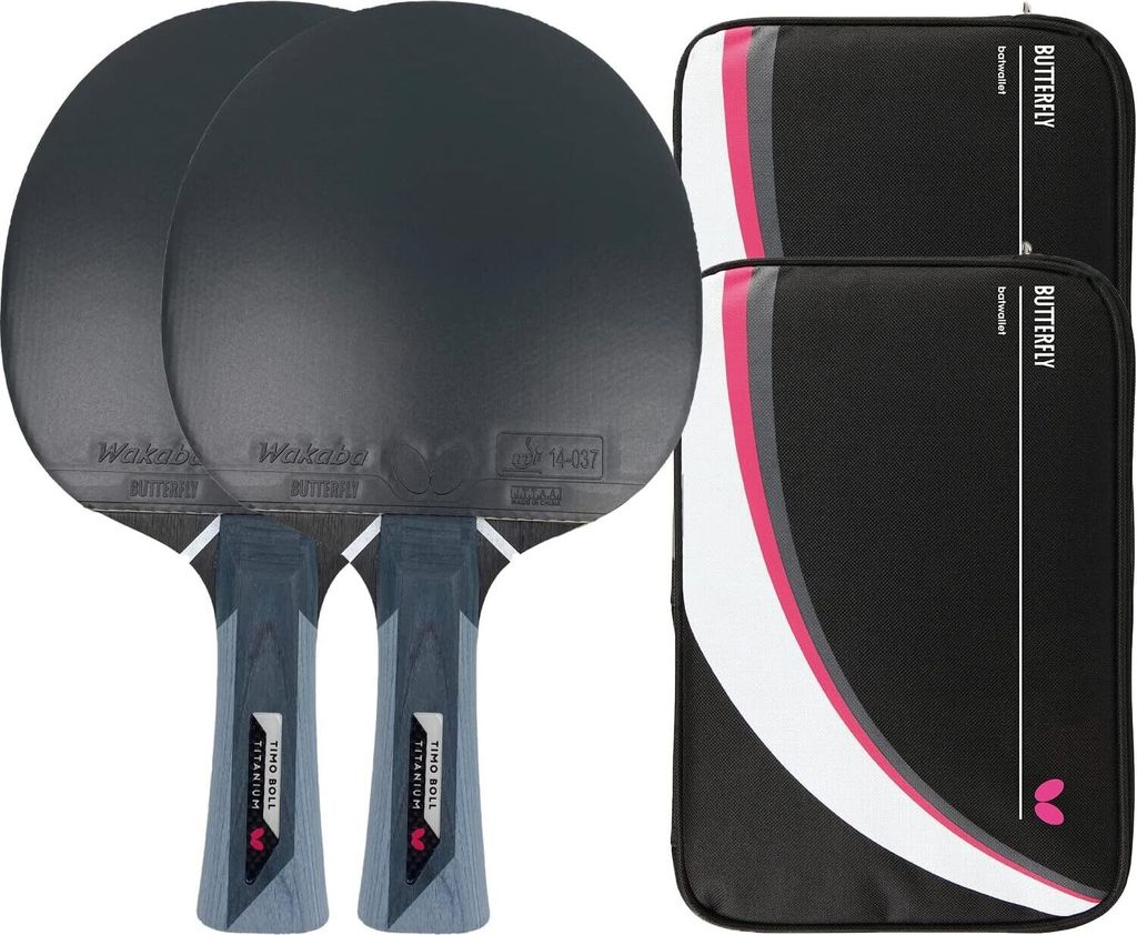 Butterfly 2x Timo Boll Titanium Tischtennisschläger + 2x Produktbild 