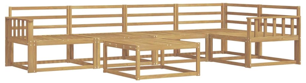 vidaXL Outdoor-Sofagarnitur 6 pcs Weiß 79 x 79 x 37 cm