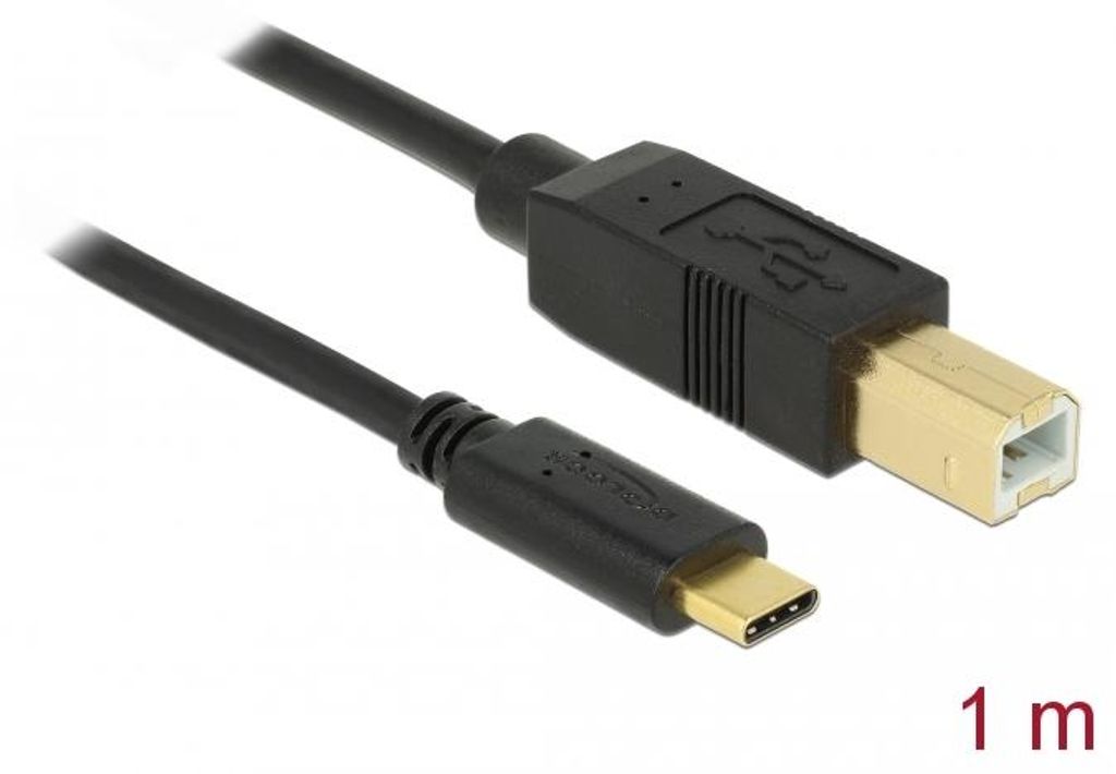 DeLOCK 83601, 1 m, USB C, USB B, USB 2.0, Produktbild 