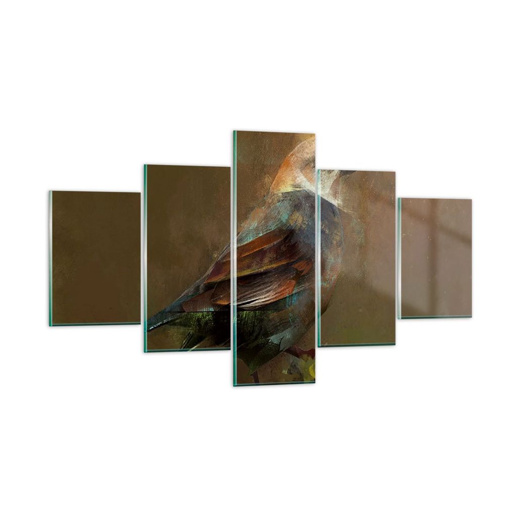 Bilder auf glas - Vogel Natur - 125x70cm - Glasbilder - Wandbilder - Bilder - Kunstdruck - zum Aufhängen bereit - Wanddekoration aus Glas - Glas B...