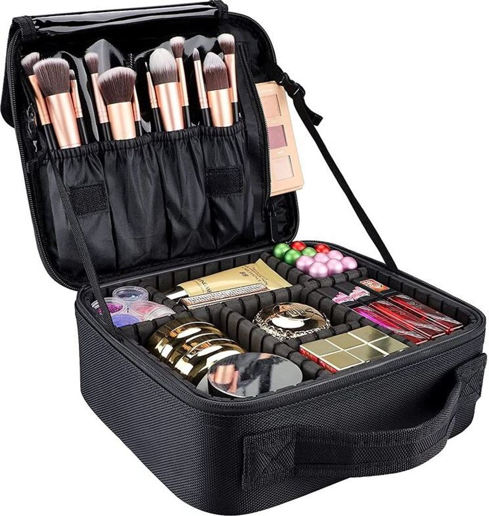 UNIQ Kosmetiktasche - Kulturtasche / Kosmetiktasche für Ihr gesamtes Make-up - Schwarz