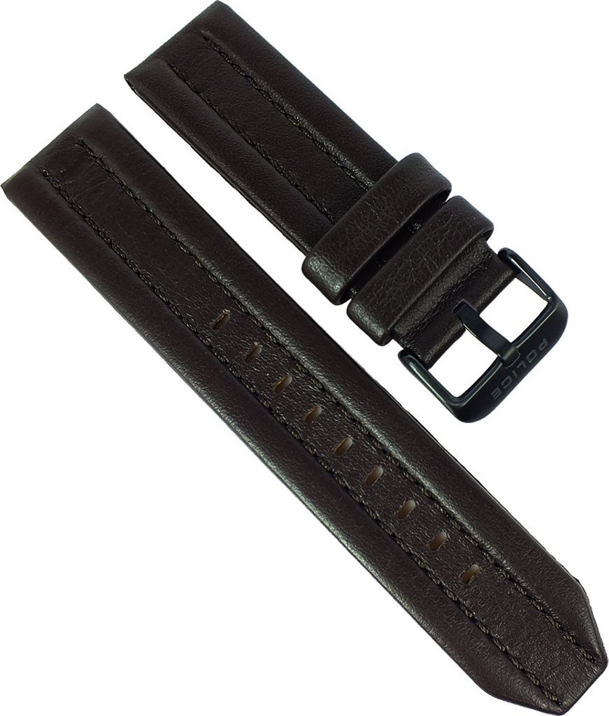 Police Pitcher Uhrenarmband 22mm | Leder braun | P15240JSBBN/02 P15240