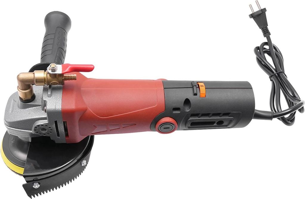 Nasspolierer - Handpoliermaschine - 6 Stufen - 5000 U/min - M14 Gewinde - EU-Stecker - Obere Wasserzufuhr - Wasseranschluss 0,635 cm - Rot