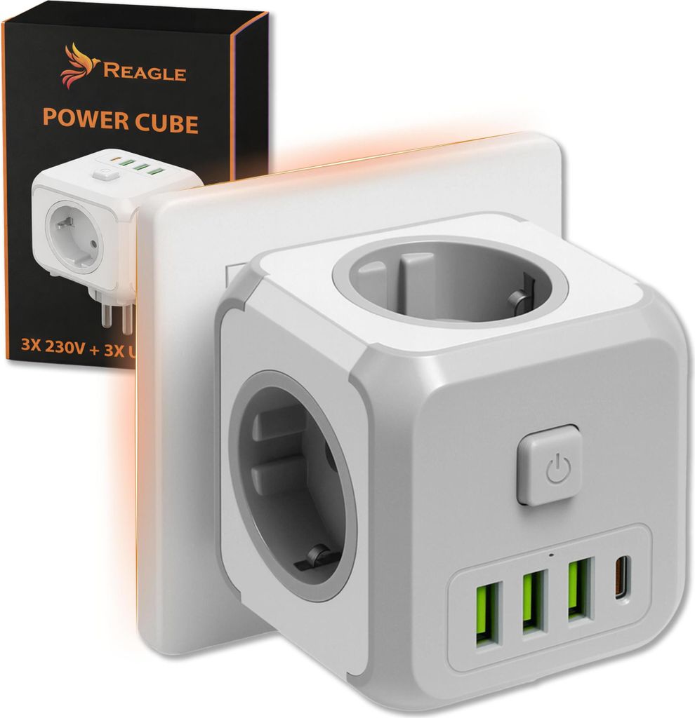 Reagle Netzteil 3X Ladeanschluss 3X Usb 1X Usb-C Praktisch Produktbild 