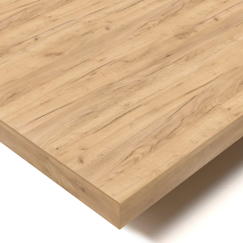 Top Scrivania 140x70 Rovere Dorato Artigianale | Piano POKAR Spessore 25mm