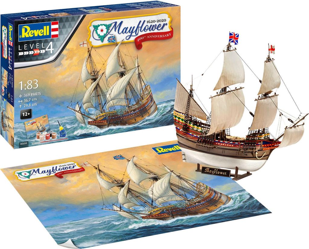 Revell Geschenkset Mayflower - 400th Anniversary 1:83 Immagine del prodotto 