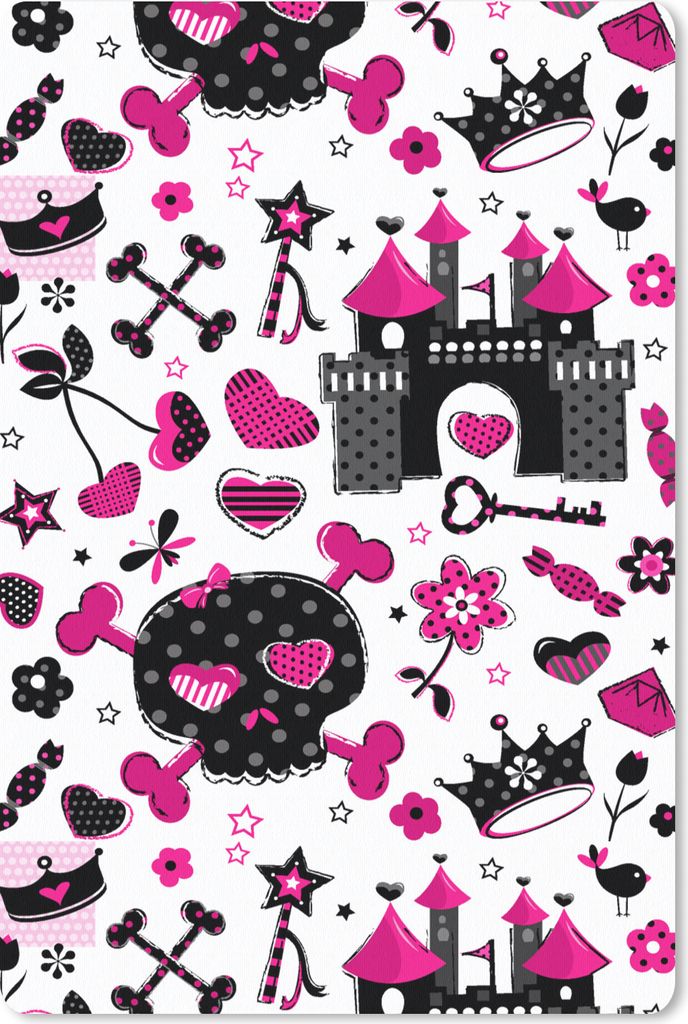 MuchoWow Mauspad Mousepad Mädchen - Krone - Herz - Muster - Mädchen - Kind - Kinder 18x27 cm - Mousepads - Maus Mat - Pad - Mausunterlage