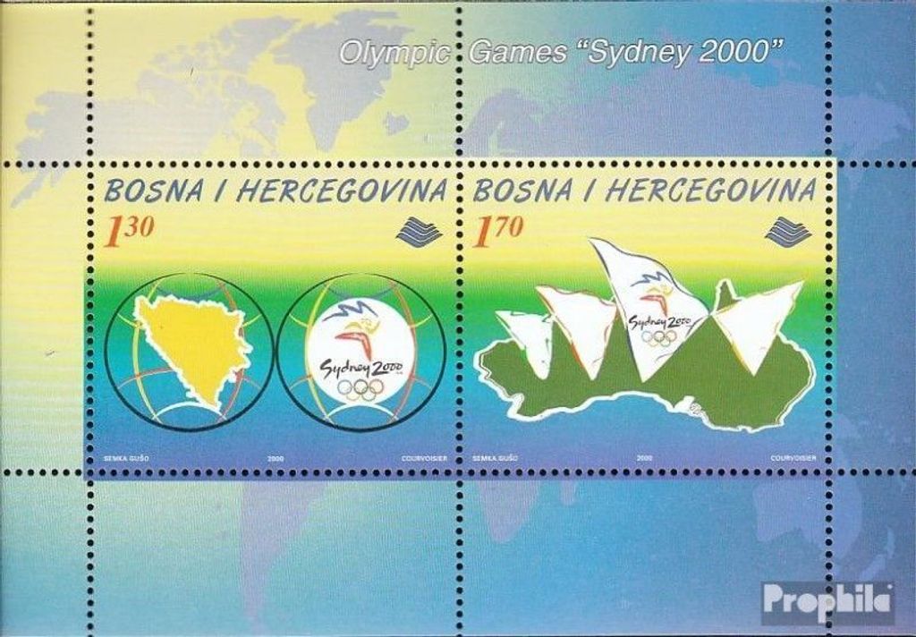 Briefmarken Bosnien-Herzegowina 2000 Mi Block8 (kompl.Ausg.) postfrisch Olympische Sommerspiele