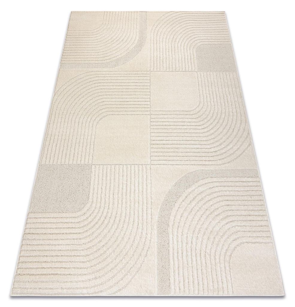 DUNE 8011 Teppich creme – Geometrisch, Linien, Struktur beige 200x290 cm