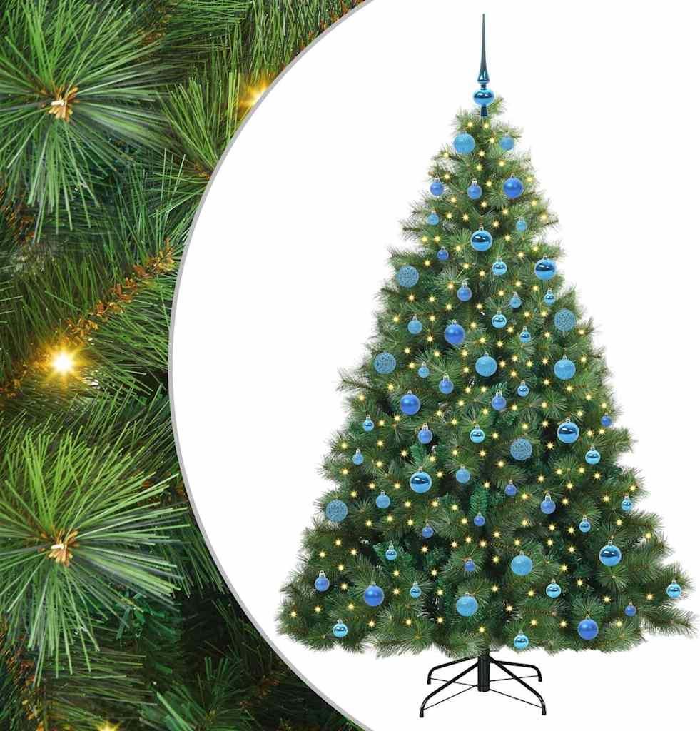 vidaXL Künstlicher Weihnachtsbaum mit 300 LEDs Grün 180 cm PE und PVC
