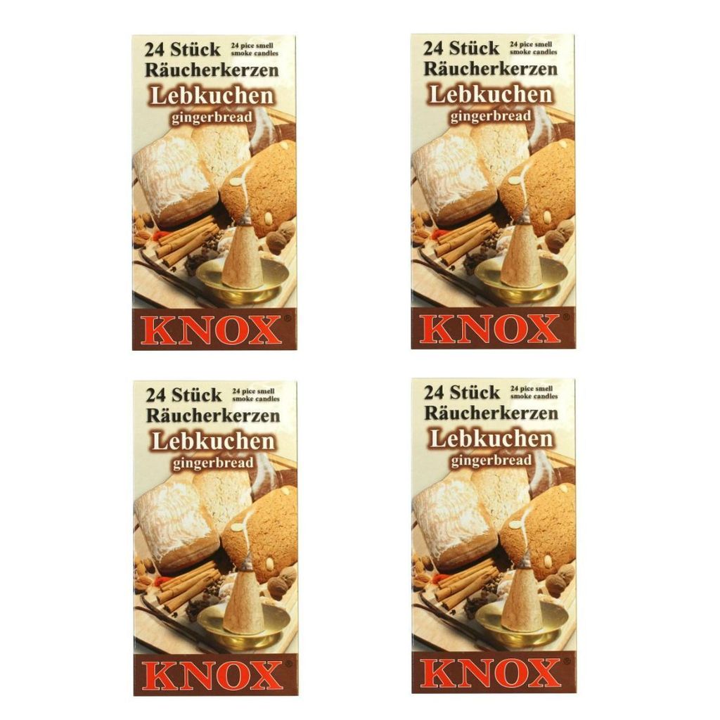 KNOX - 4er Set Räucherkerzen Räucherkegel Gr. M - Lebkuchen Produktbild 