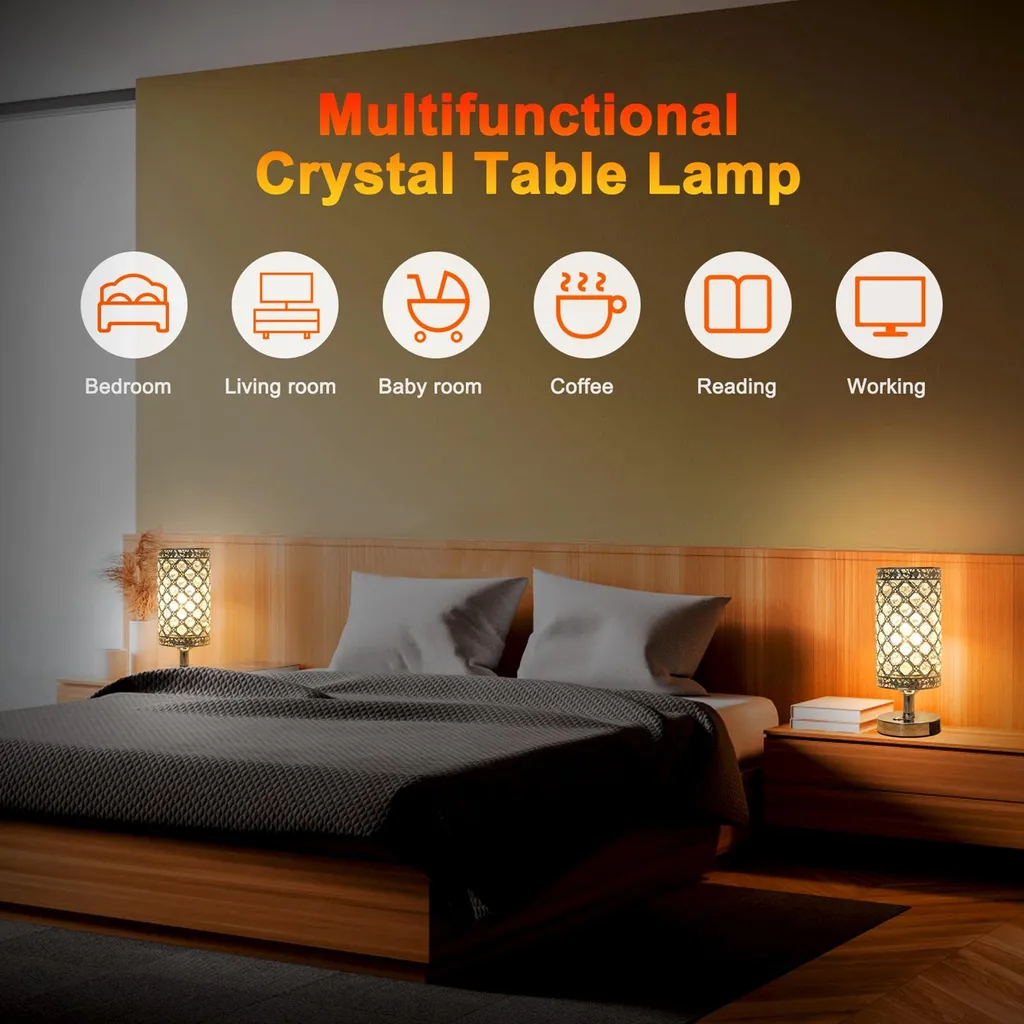 Lampe de Nuit pour Table de Chevet avec Chargeur Smartphone Rapide - 2